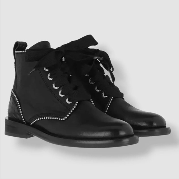 NEW Zadig & Voltaire Women´s Black Laureen Roma Boot...